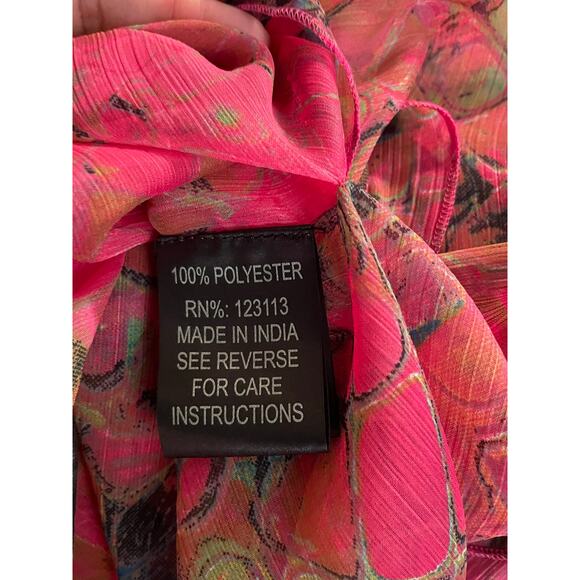 Wild at Heart! LaModa Bold Pink Animal Print Poncho Top w/ Bling – Size M/L - Picture 7 of 7